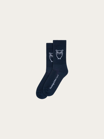 KnowledgeCotton Apparel - UNI 1-pack tennis sock Socks 1001 Total Eclipse