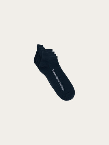 KnowledgeCotton Apparel - UNI 2-pack footie Socks 1001 Total Eclipse
