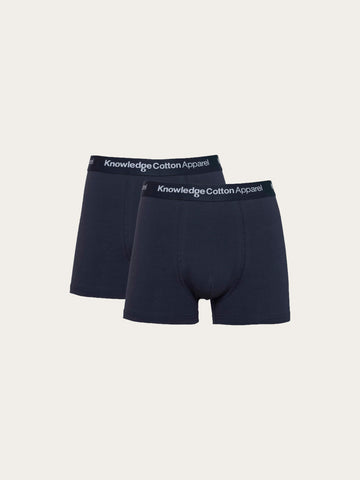 KnowledgeCotton Apparel - MEN 2 pack underwear Underwears 1001 Total Eclipse