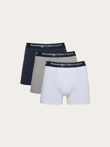KnowledgeCotton Apparel - MEN 3-pack underwear Underwears 1012 Grey Melange