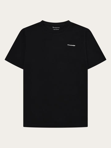 KnowledgeCotton Apparel - MEN Back print t-shirt T-shirts 1300 Black Jet