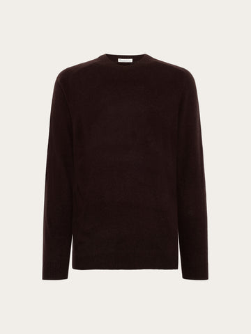 KnowledgeCotton Apparel - MEN Basic o-neck knit Knits 1487 Chocolate Torte