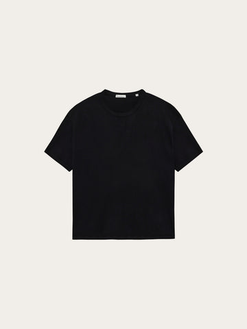 KnowledgeCotton Apparel - WMN Cashmere knit t-shirt Knits 1300 Black Jet