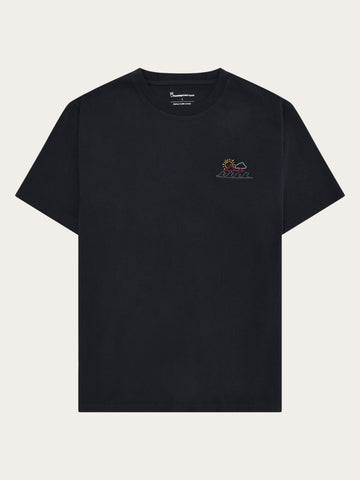 KnowledgeCotton Apparel - MEN Chest print t-shirt T-shirts 1412 Night Sky
