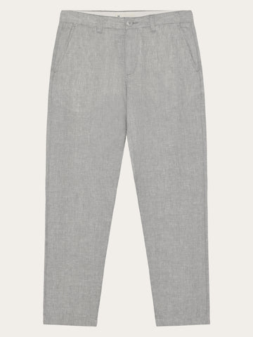 KnowledgeCotton Apparel - MEN Chuck regular linen pants Pants 1496 Yarndyed Ultimate Grey