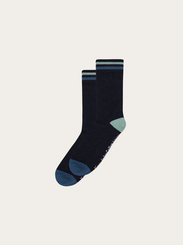KnowledgeCotton Apparel - UNI Colorblock socks Socks 1412 Night Sky