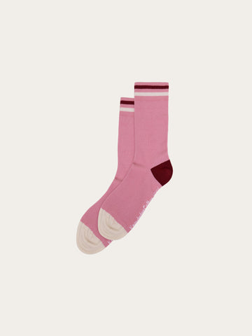 KnowledgeCotton Apparel - UNI Colorblock socks Socks 1503 Orchid Haze