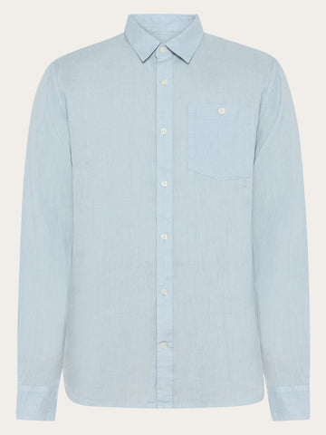 KnowledgeCotton Apparel - MEN Custom fit linen shirt Shirts 1009 Skyway