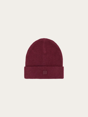 KnowledgeCotton Apparel - UNI Double layer wool beanie Hats 1281 Fig