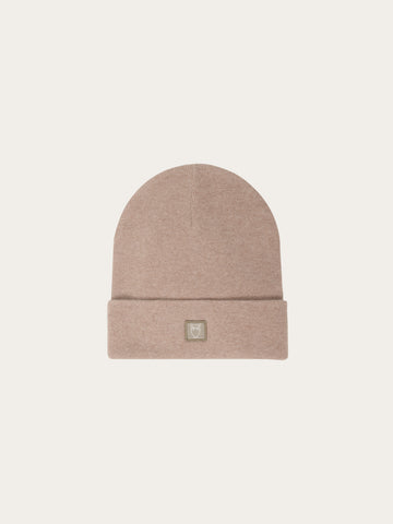 KnowledgeCotton Apparel - UNI Double layer wool beanie Hats 1336 Kelp melange