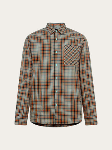 KnowledgeCotton Apparel - MEN Dune regular check shirt Shirts 7032 Multi check