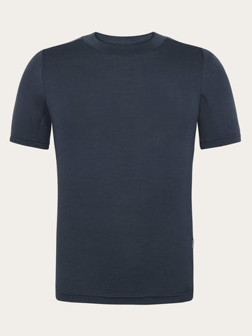 KnowledgeCotton Apparel - WMN Dynamic wool t-shirt T-shirts 1001 Total Eclipse