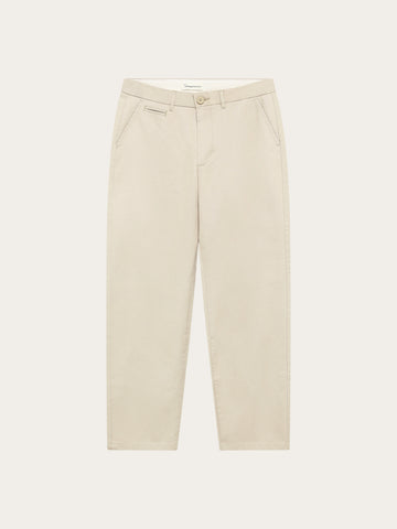 KnowledgeCotton Apparel - MEN Flint wide chino pants Pants 1228 Light feather gray