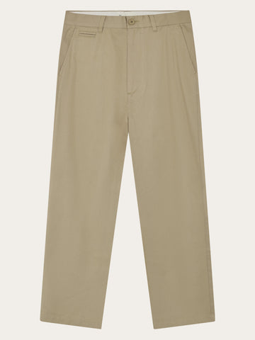 KnowledgeCotton Apparel - MEN Flint wide chino pants Pants 1495 Twill