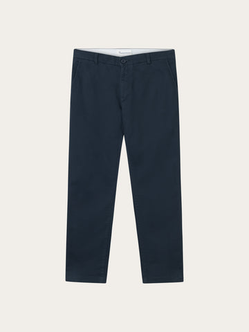 KnowledgeCotton Apparel - MEN LUCA slim twill chino pants Pants 1001 Total Eclipse