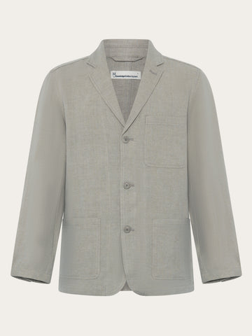 KnowledgeCotton Apparel - MEN Linen blazer Overshirts 1498 Twill - Yarndyed