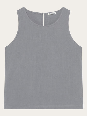 KnowledgeCotton Apparel - WMN Linen blend top T-shirts 1493 Ultimate Grey