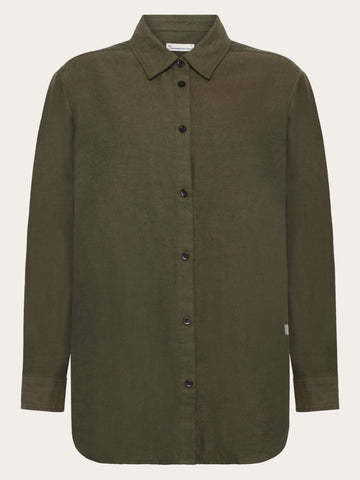 KnowledgeCotton Apparel - WMN Organic Cotton Flannel Shirt GOTS Shirts 1090 Forrest Night