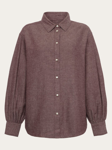 KnowledgeCotton Apparel - WMN Organic Cotton Flannel Shirt GOTS Shirts 1281 Fig