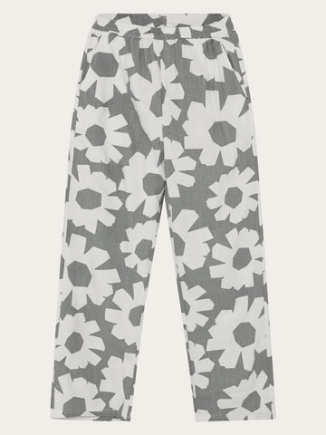 KnowledgeCotton Apparel - WMN Posey wide linen blend pants Pants 9931 Grey