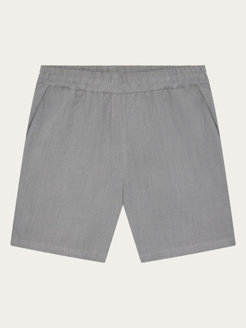 KnowledgeCotton Apparel - WMN Posey wide linen blend shorts Shorts 1493 Ultimate Grey