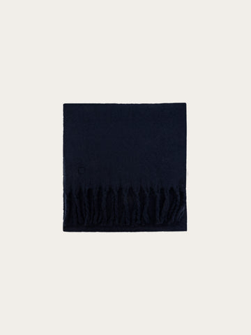 KnowledgeCotton Apparel - UNI Recycled fringe scarf Scarfs 1412 Night Sky