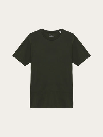 KnowledgeCotton Apparel - MEN Regular fit Basic tee T-shirts 1090 Forest Night