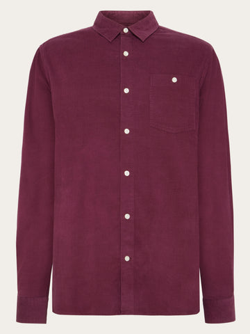 KnowledgeCotton Apparel - MEN Regular fit corduroy shirt Shirts 1281 Fig
