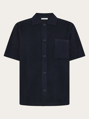 KnowledgeCotton Apparel - MEN Regular knit shirt Knits 1412 Night Sky