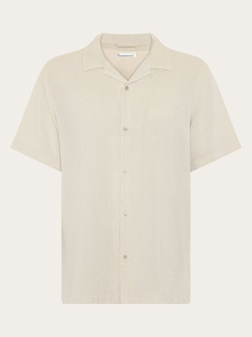 KnowledgeCotton Apparel - MEN Relaxed short sleeve shirt Shirts 1495 Twill