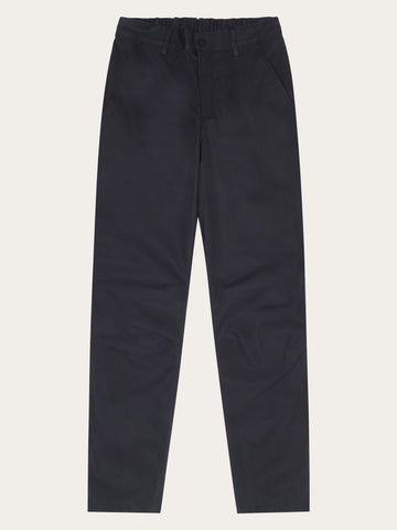 KnowledgeCotton Apparel - WMN Vent canvas 200 pants Pants 1300 Black Jet