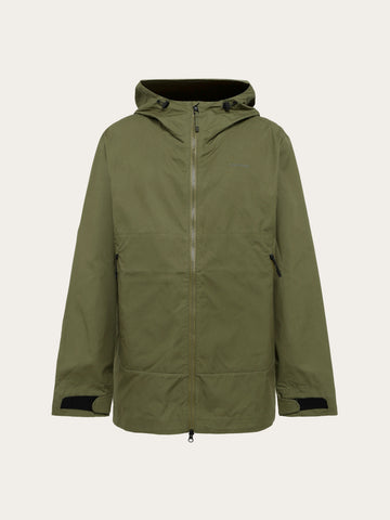 KnowledgeCotton Apparel - MEN Vent canvas 200 shell jacket Jackets 1068 Burned Olive