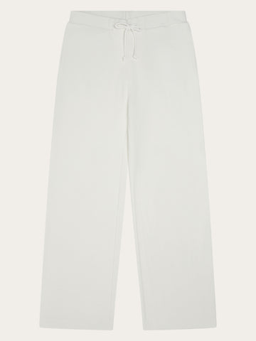 KnowledgeCotton Apparel - WMN Wide waffle pants Pants 1387 Egret