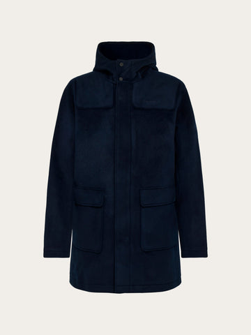 KnowledgeCotton Apparel - MEN Wool duffel coat Jackets 1412 Night Sky